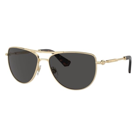 FX01802B New BURBERRY Gold Aviator BE3149 1109/87 Sunglasses Women - Picture 1 of 6